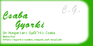 csaba gyorki business card